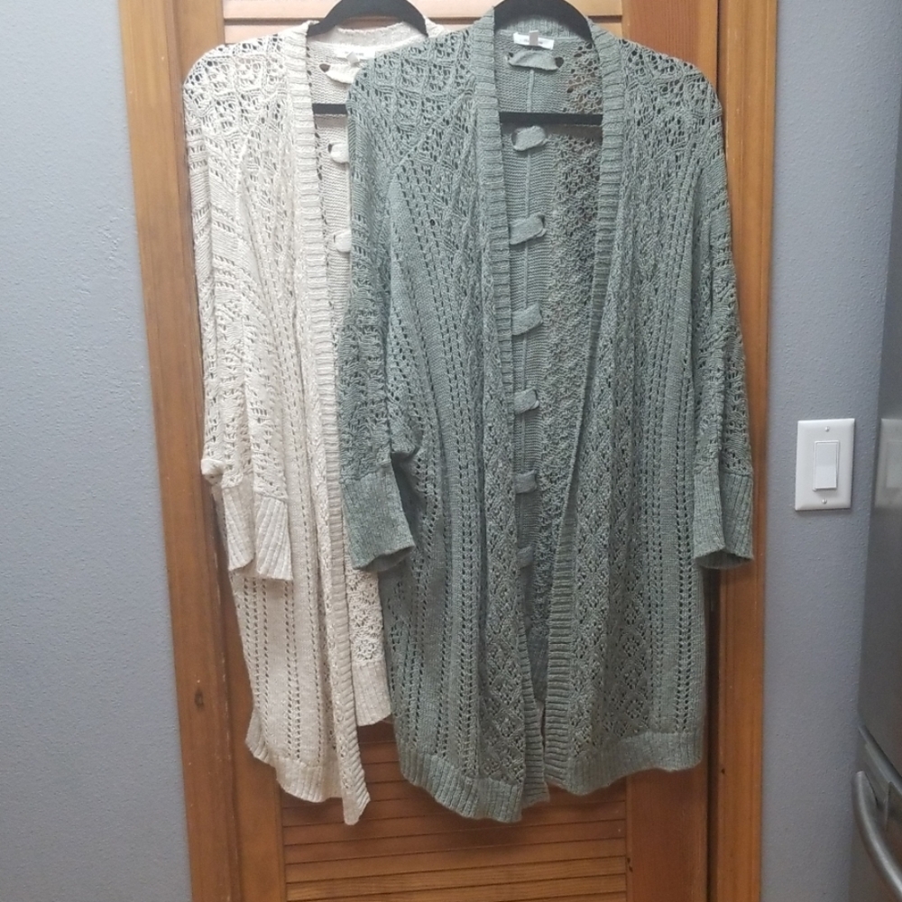 Set of two Maurices Tunic Cardigans
